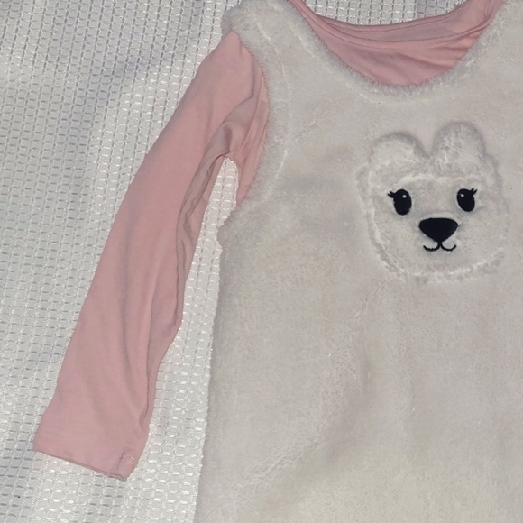 Bear Sherpa Skirtall Outfit Set - Bunny Tail. - Picture 3 of 6